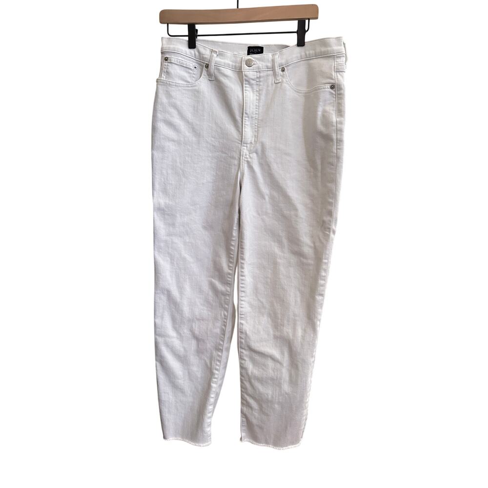 J.Crew Womens White‎ Sz 31 Stovepipe Straight Jeans Signature Stretch